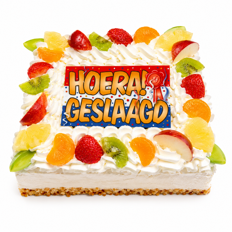 Whipped cream cake square