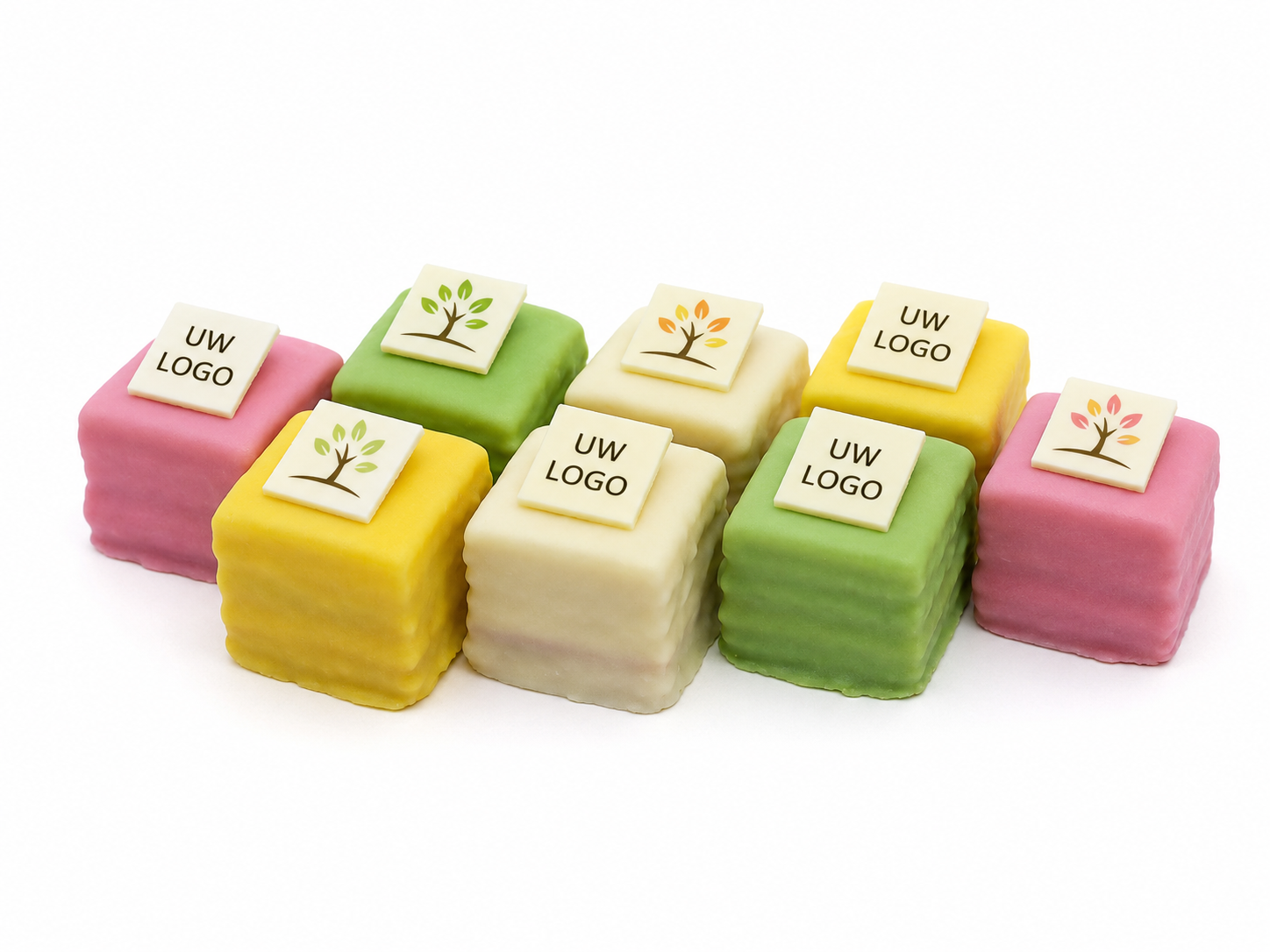 Petitfours met logo of foto